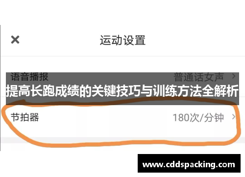 提高长跑成绩的关键技巧与训练方法全解析